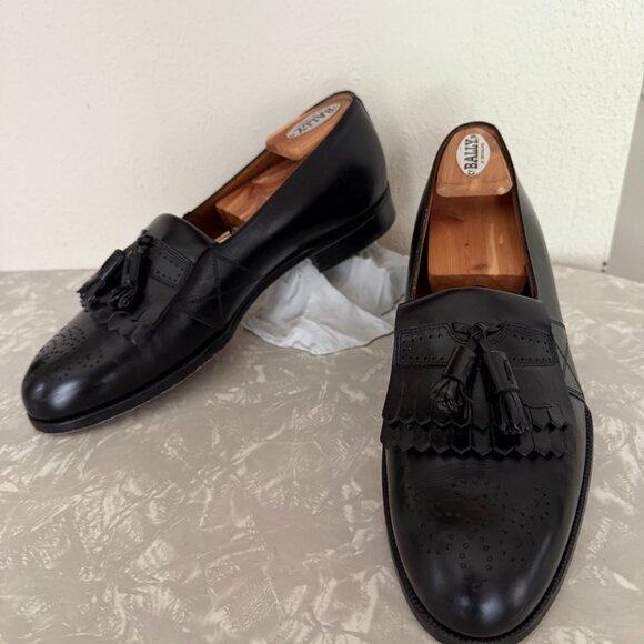bally ponte eclectic grandpa black kilty tassel loafer parwet in box 8.5D/M - Picture 2 of 4